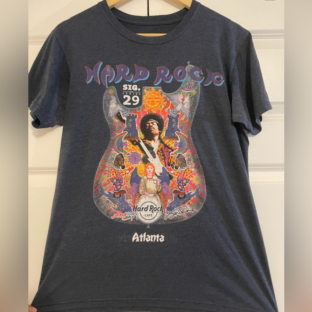 Hard Rock Cafe Jimi Hendrix Edition Graphic Tee Sig Series 29 Atlanta - Size M